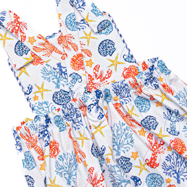 Coral Reef Crustacean Sunsuit, Blue