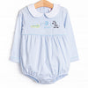 Zoo Park Pals Applique Boy Bubble, Blue