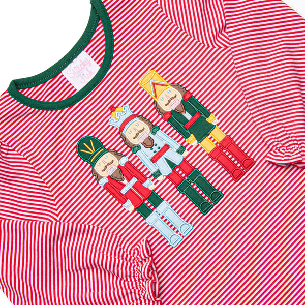 Toy Soldier Trio Applique Legging Set, Red