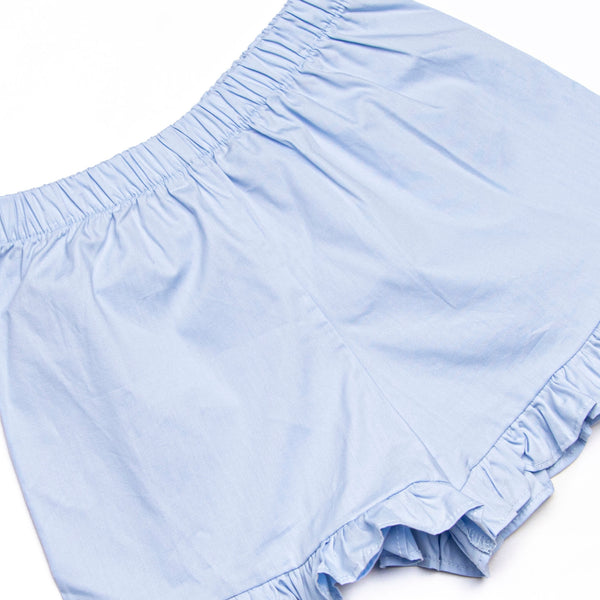 Wishing on Watercolors Ruffle Short Set, Blue