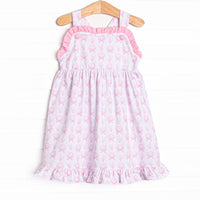 Tidal Treasures Ruffle Dress, Pink