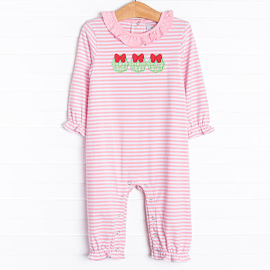 Tis the Season Applique Romper, Pink