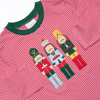 Toy Soldier Trio Applique Top, Red