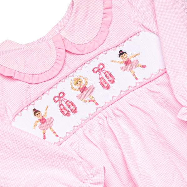 Ballroom Ballerinas Smocked Legging Set, Pink