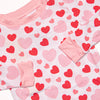 Bubbly Hearts Bamboo Pajama Set, Pink