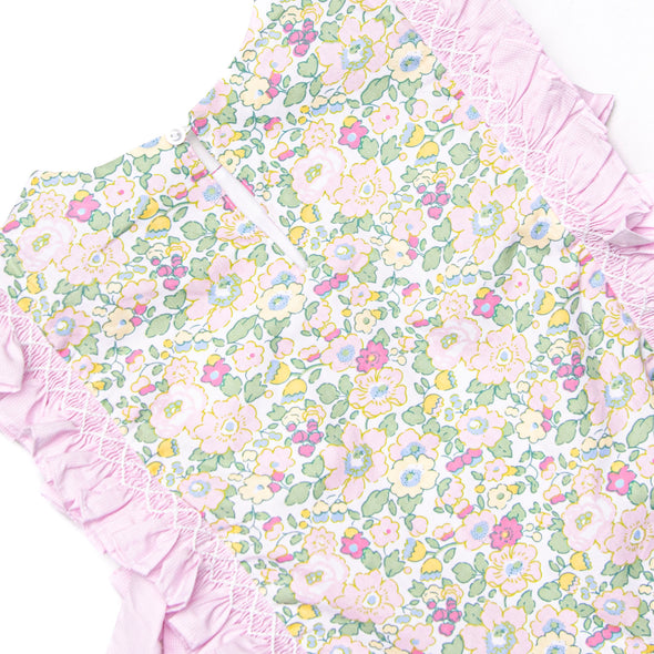 Bleu: Briar Smocked Diaper Set, Pink