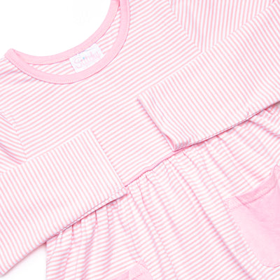 Margot Long Sleeve Legging Set, Pink Stripe