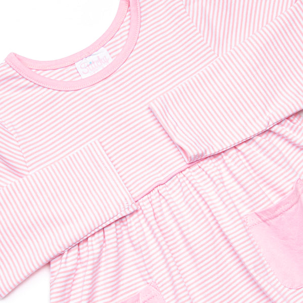 Margot Long Sleeve Legging Set, Pink Stripe