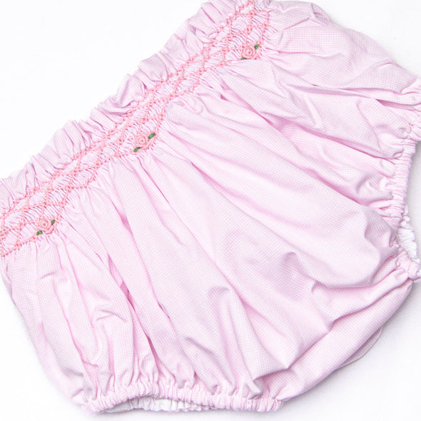 Bleu: Briar Smocked Diaper Set, Pink