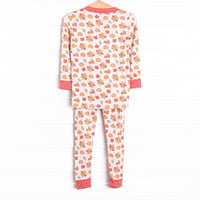 Turkeys and Treats Bamboo Pajama Set, Red