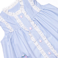 Bleu: Louise Applique Diaper Set, Blue
