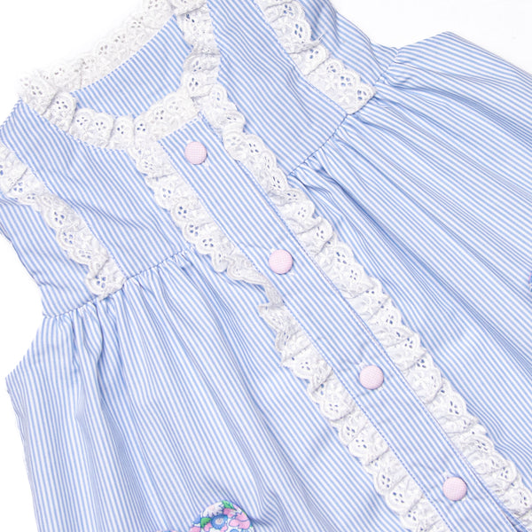 Bleu: Louise Applique Diaper Set, Blue