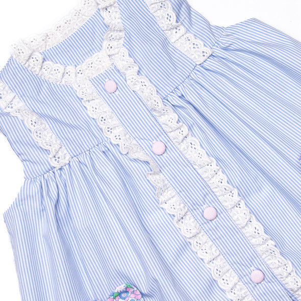 Bleu: Louise Applique Diaper Set, Blue