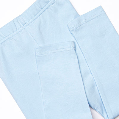 Seasonal Swim Applique Ruffle Legging Set, Blue