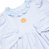 Pumpkin Patch Pick Pima Embroidered Dress, Blue