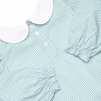 Rooftop Reindeer Embroidered Diaper Set, Green