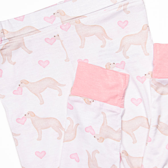 Labs with Love Bamboo Pajama Set, Pink