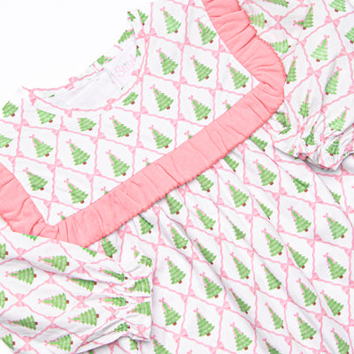 Forest of Firs Romper, Pink