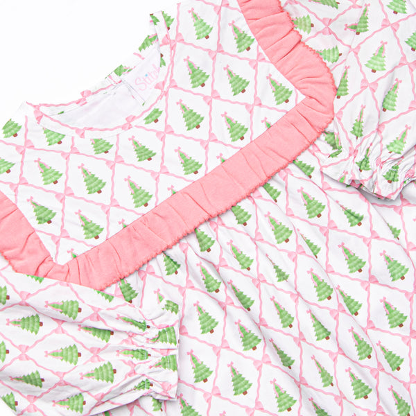 Forest of Firs Romper, Pink
