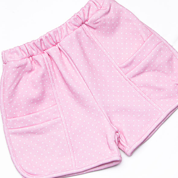 Polka Dot Play Short Set, Pink