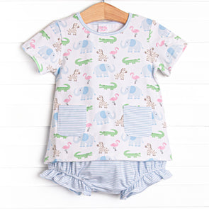 Zoo Park Pals Pocket Diaper Set, Blue