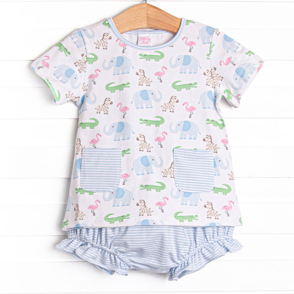Zoo Park Pals Pocket Diaper Set, Blue