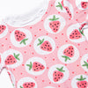 Strawberry Blossom Bamboo Pajama Short Set, Pink