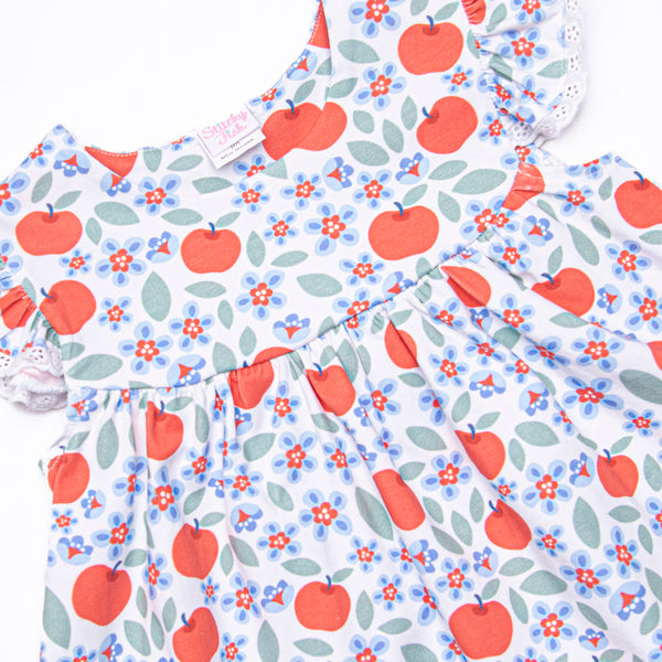 Apple Fields Ruffle Short Set, Blue