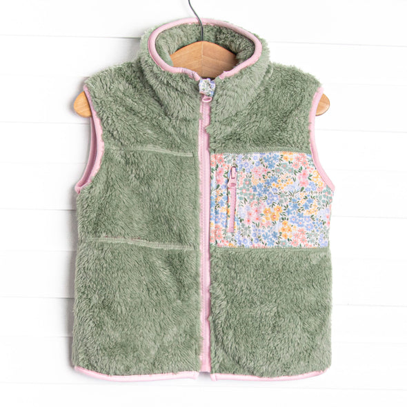 Farrah Floral Vest, Green
