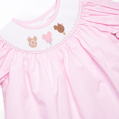 Charming Treats Smocked Legging Set, Pink Gingham