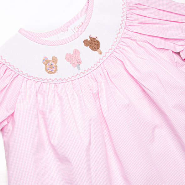 Charming Treats Smocked Legging Set, Pink Gingham