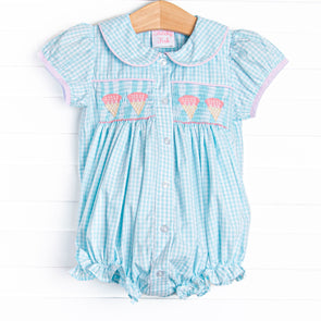 Brain Freeze Smocked Bubble, Blue