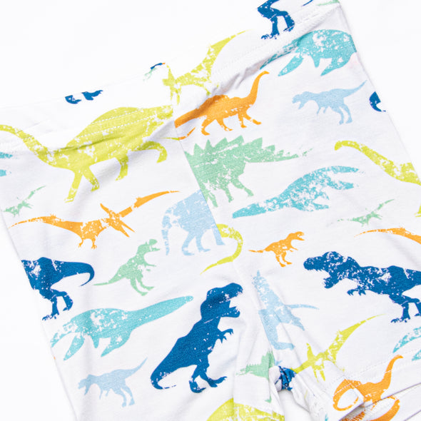 Day at Dino Park Bamboo Pajama Short Set, Blue