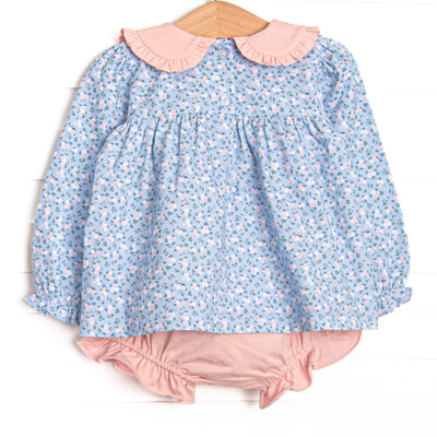 Path to the Primrose Collared Diaper Set, Blue