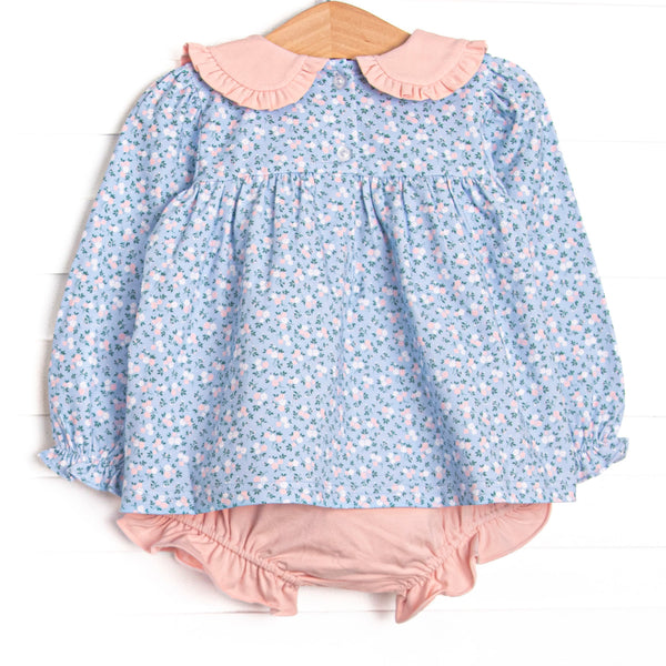 Path to the Primrose Collared Diaper Set, Blue