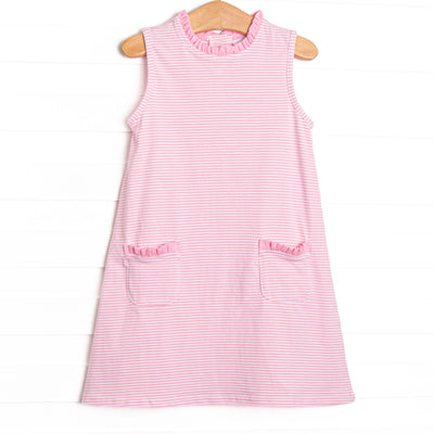 Grace Pocket Dress, Pink Stripe