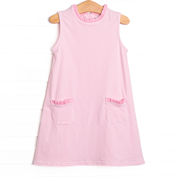 Grace Pocket Dress, Pink Stripe