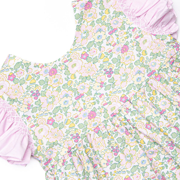 Bleu: Briar Smocked Ruffle Short Set, Pink