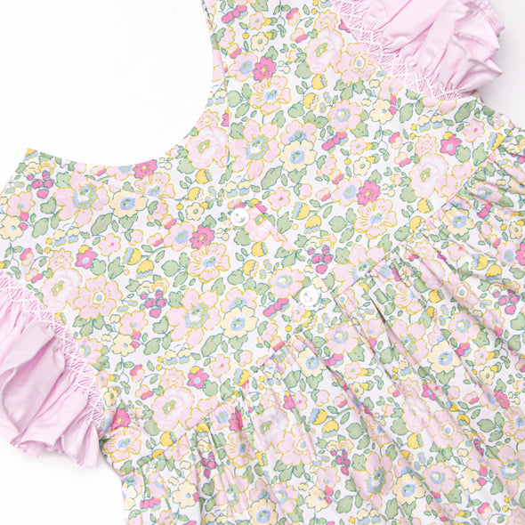 Bleu: Briar Smocked Ruffle Short Set, Pink
