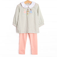 Nutcracker Nights Applique Legging Set, Sage