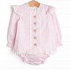 Bleu: Merritt Embroidered Diaper Set, Pink