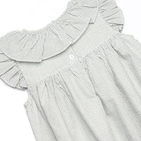 Simple Seersucker Ruffle Bubble, Sage Green