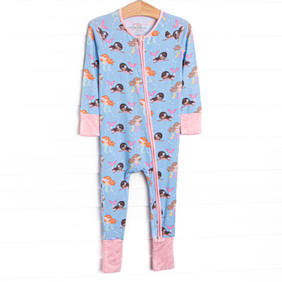 Siren Song Bamboo Zippy Pajama, Blue