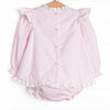 Bleu: Merritt Embroidered Diaper Set, Pink