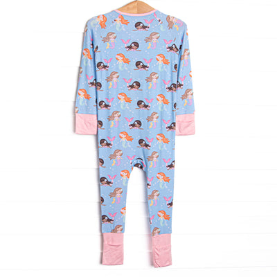 Siren Song Bamboo Zippy Pajama, Blue