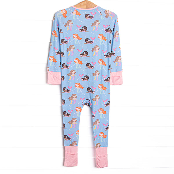 Siren Song Bamboo Zippy Pajama, Blue