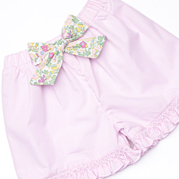 Bleu: Briar Smocked Ruffle Short Set, Pink