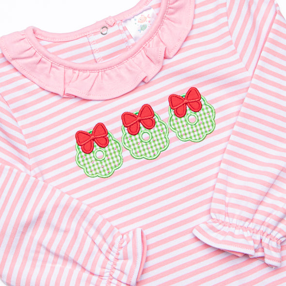 Tis the Season Applique Romper, Pink