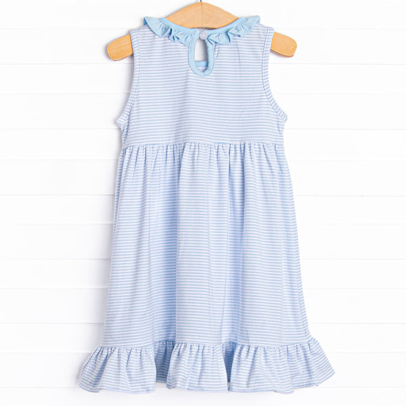 Freshly Picked Petals Applique Dress, Blue