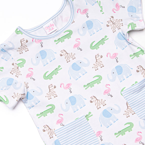 Zoo Park Pals Pocket Diaper Set, Blue